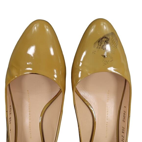 Giuseppe Zanotti Shoes Womens 35.5 Wedge Loafer Pump Patent Leather Slip On 5.5 - Picture 10 of 16